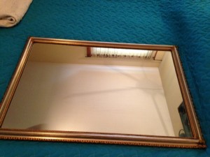 Bought for $10 bucks. Pic is a weird angle, but this is actually a pretty large mirror